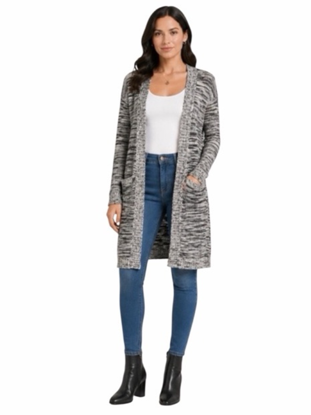 Express Knit Longline Open‎ Front Cardigan Sweater